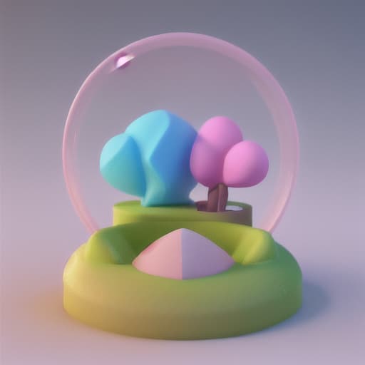  3D clay model of a physical representation of a website, miniature size, pastel colors,  soft lighting, 3d blender render