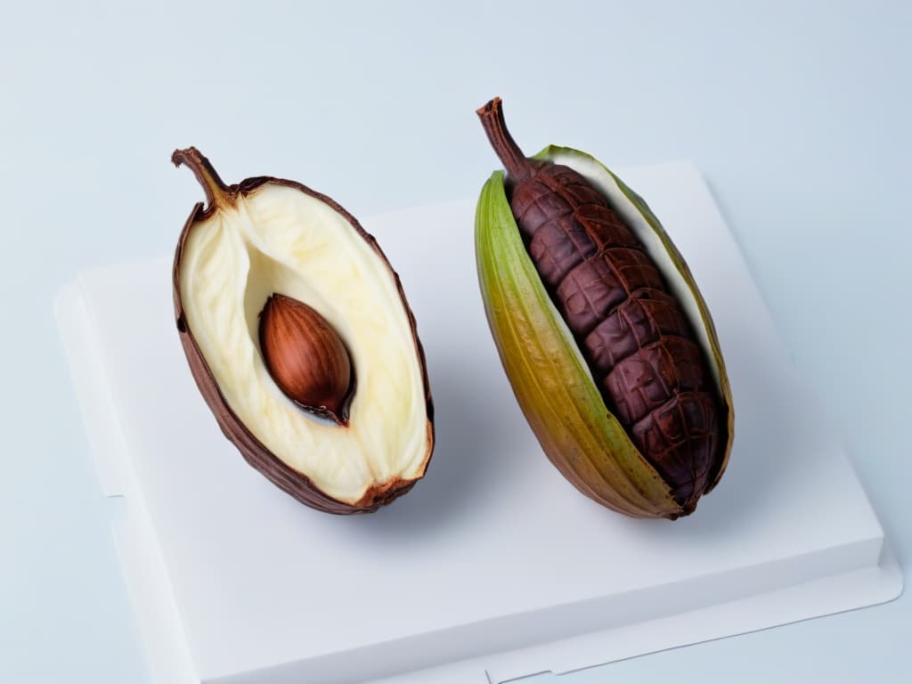  An intricate, handdrawn illustration of a delicate, ethically sourced cacao pod, showcasing the intricate details of the pod's texture and the rich, dark cocoa beans nestled inside. The drawing is done in a minimalist style, using only black ink on a stark white background, emphasizing the natural beauty and simplicity of the Fair Trade cocoa farming process. hyperrealistic, full body, detailed clothing, highly detailed, cinematic lighting, stunningly beautiful, intricate, sharp focus, f/1. 8, 85mm, (centered image composition), (professionally color graded), ((bright soft diffused light)), volumetric fog, trending on instagram, trending on tumblr, HDR 4K, 8K