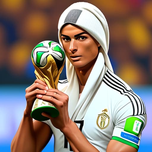  Cr7 holding the World Cup