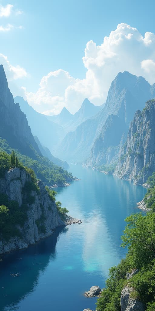  good quality, high quality, digital art beautiful mountains, natural beauty, 3d render