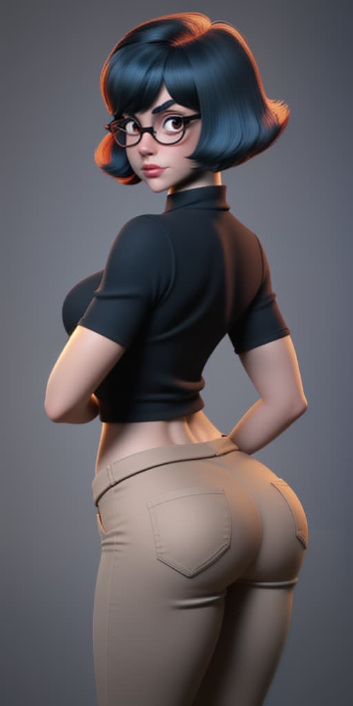  Velma from Scooby Doo, back, in pants