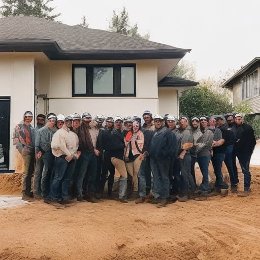 analog style Gathered together, this amazing team of individuals is working tirelessly to transform this house into a dream home! 💪✨ #teamworkmakesthedreamwork #constructionzone #homedesign
