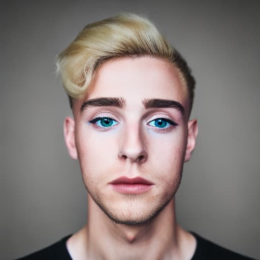 portrait+ style british homosexual queer youtuber blonde very cute dude face