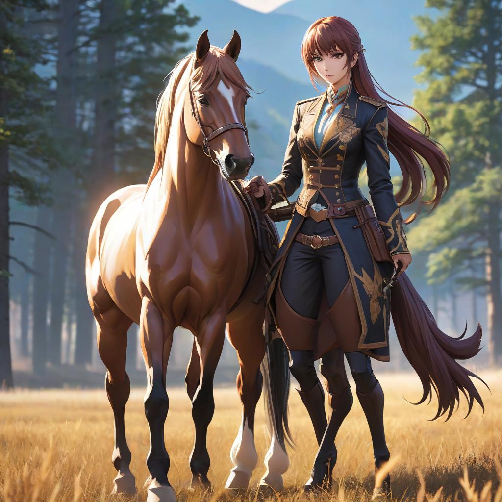  anime artwork Spirit of the Prairies style horse . anime style, key visual, vibrant, studio anime, highly detailed hyperrealistic, full body, detailed clothing, highly detailed, cinematic lighting, stunningly beautiful, intricate, sharp focus, f/1. 8, 85mm, (centered image composition), (professionally color graded), ((bright soft diffused light)), volumetric fog, trending on instagram, trending on tumblr, HDR 4K, 8K