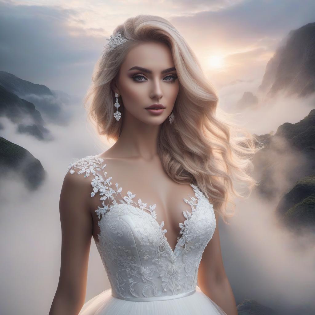  Blond girl in black and white wedding dress, WLOP, watercolor, trend on ArtStation, sharp focus, studio photography, complex detail, high detail, Greg Rutkovsky hyperrealistic, full body, detailed clothing, highly detailed, cinematic lighting, stunningly beautiful, intricate, sharp focus, f/1. 8, 85mm, (centered image composition), (professionally color graded), ((bright soft diffused light)), volumetric fog, trending on instagram, trending on tumblr, HDR 4K, 8K