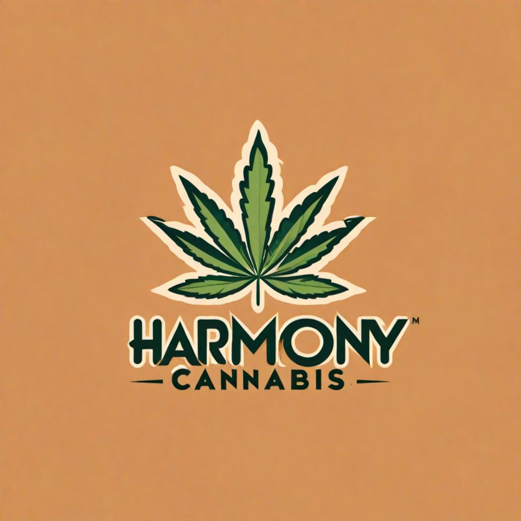  create me a high quality, clean cut logo for a brand named "Harmony Cannabis" that aims to appeal to this demopgraphic: Demographic Information:  Age Range: 21-45 Gender: All genders Occupation: Diverse, including professionals, creatives, and entrepreneurs Income Level: Middle to upper-middle class Geographic Location: Primarily urban and suburban areas where cannabis is legal Lifestyle: Health-conscious individuals who value wellness, mindfulness, and work-life balance. make sure the logo radiates the values of : Health, sustainability, transparency, and reliability.