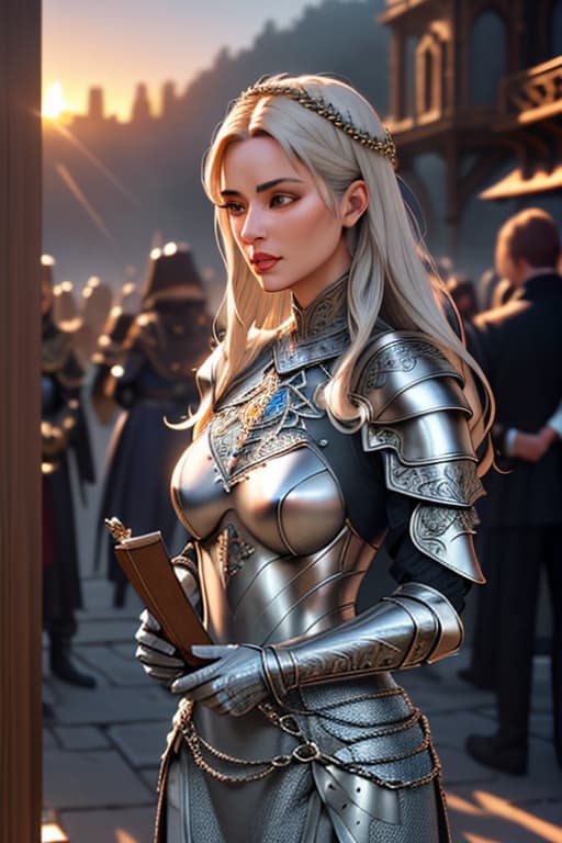  Portrait of a girl, the most beautiful in the world, (medieval armor), metal reflections, upper body, outdoors, intense sunlight, far away castle, professional photograph of a stunning woman detailed, sharp focus, dramatic, award winning, cinematic lighting, volumetrics dtx, (film grain, blurry background, blurry foreground, bokeh, depth of field, sunset, interaction, Perfectchainmail), (masterpiece), (extremely intricate:1.3), (ultra realistic) hyperrealistic, full body, detailed clothing, highly detailed, cinematic lighting, stunningly beautiful, intricate, sharp focus, f/1. 8, 85mm, (centered image composition), (professionally color graded), ((bright soft diffused light)), volumetric fog, trending on instagram, trending on tumblr, HDR 4K, 8K