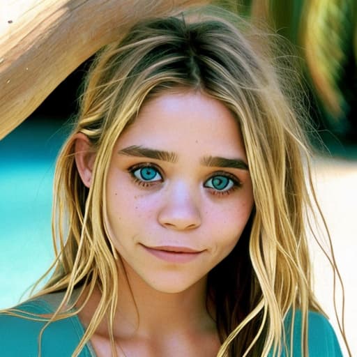   old angel in Paradise Ashley Olsen , beautiful face, right body, hole in , light hair, ist, , full height, happy, maximum aphrodisiac arousal