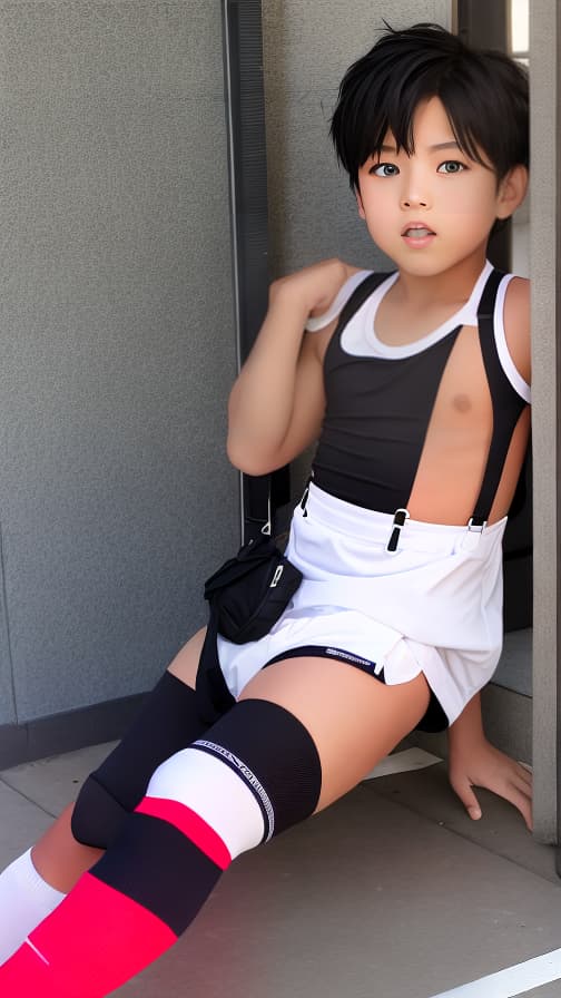  Elementary high socks hot pants boys tank top love hotel boys