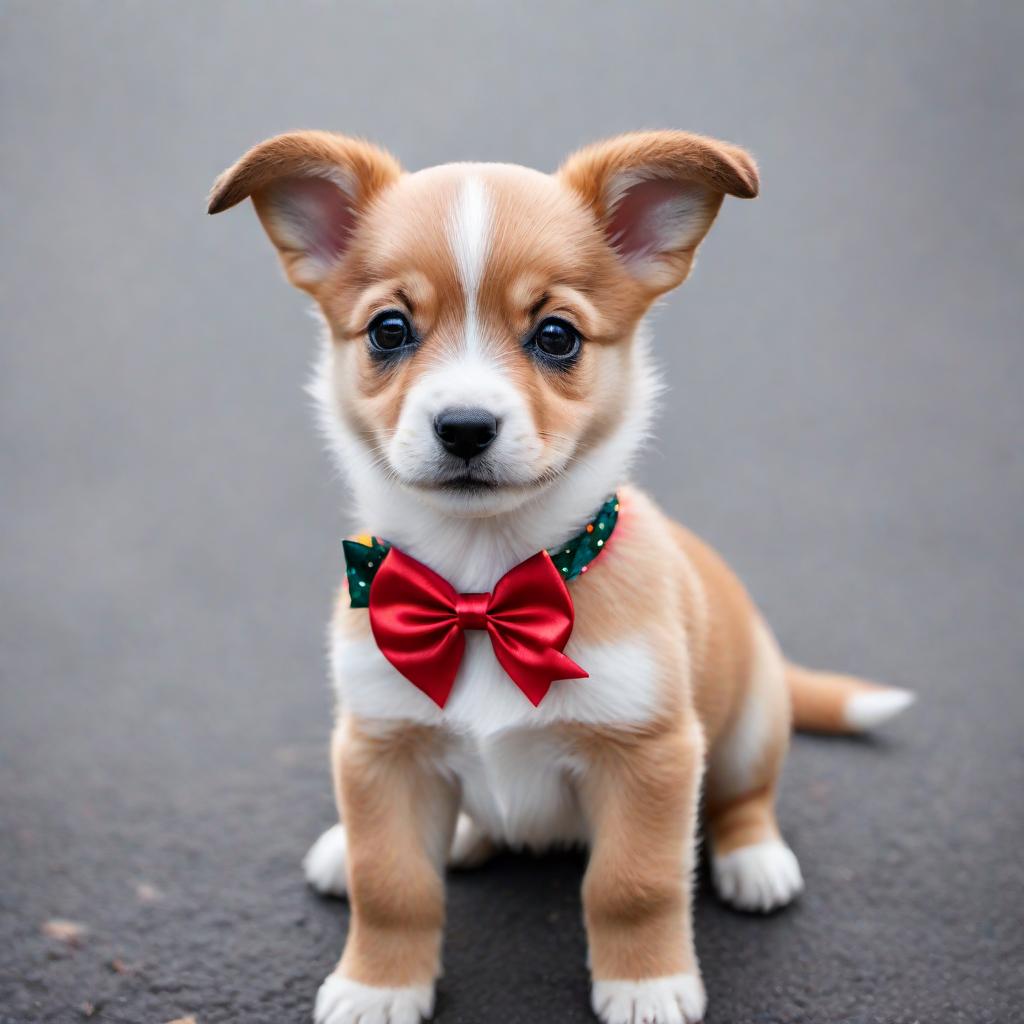  a cute smiling puppy wearing a colorful bow turning its head away and rejecting a rose offered by a person's hand hyperrealistic, full body, detailed clothing, highly detailed, cinematic lighting, stunningly beautiful, intricate, sharp focus, f/1. 8, 85mm, (centered image composition), (professionally color graded), ((bright soft diffused light)), volumetric fog, trending on instagram, trending on tumblr, HDR 4K, 8K