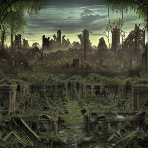  the earth, 500 years after the last human, nature has taken everything back, the last traces of humans are covered with vegetation, (((the overgrown ruins of "New York City":1.5))), in the style of the last of us, hyperrealistic, photorealistic, high-quality, ultra-detailed, ultra-realistic, hyper-detailed, masterpiece, , (wide shot:1.2)
