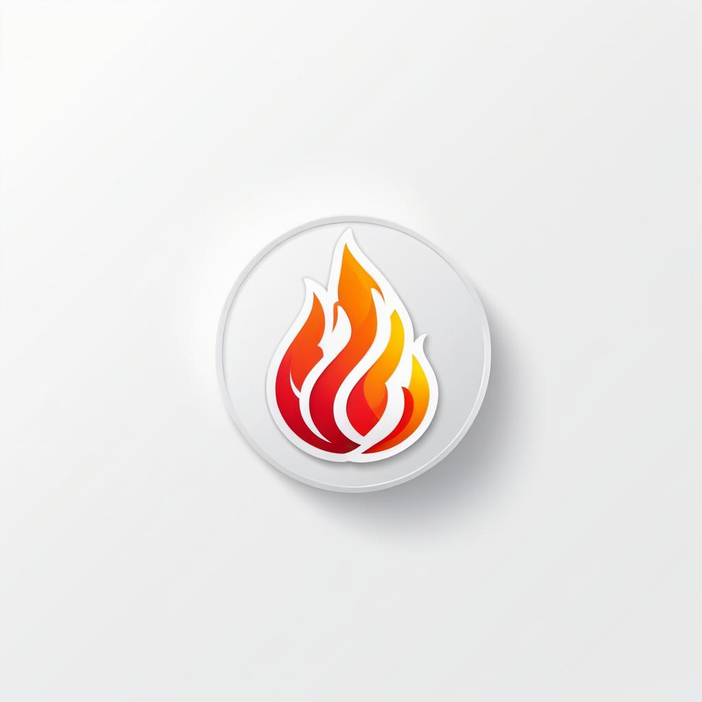  fire icon, logo, graphics, 8k, white background, ui, ux, website