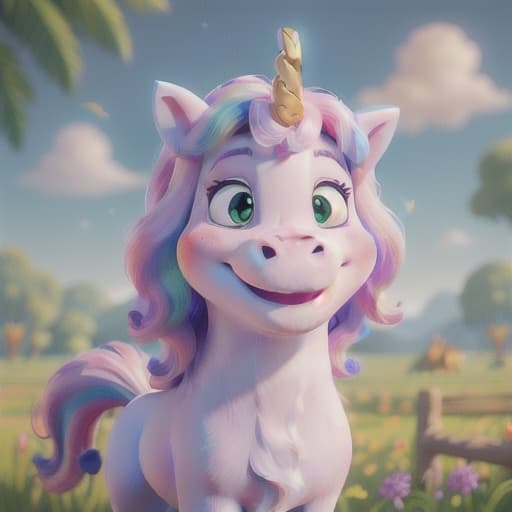  Majestic unicorn smiling