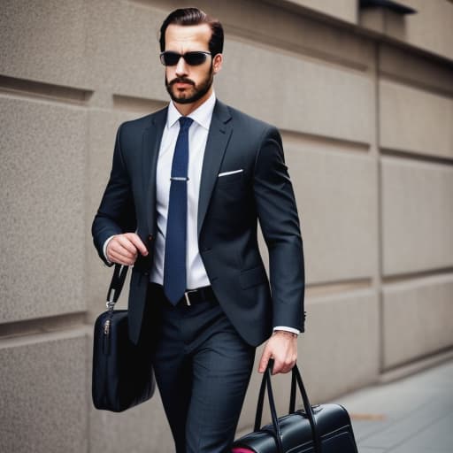  SALES JUNKIE, man with a suit, he has to carry a briefcase, badass look