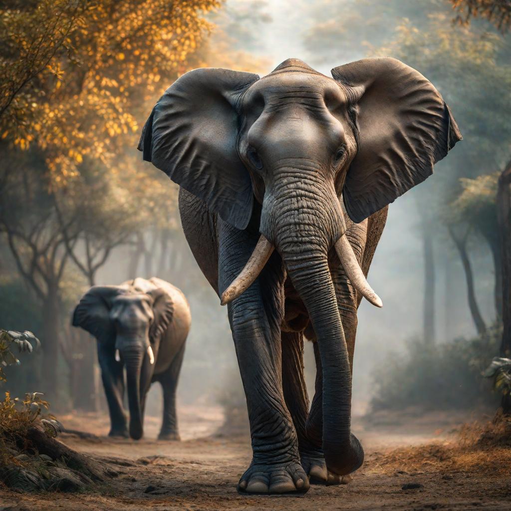  Elefante hyperrealistic, full body, detailed clothing, highly detailed, cinematic lighting, stunningly beautiful, intricate, sharp focus, f/1. 8, 85mm, (centered image composition), (professionally color graded), ((bright soft diffused light)), volumetric fog, trending on instagram, trending on tumblr, HDR 4K, 8K