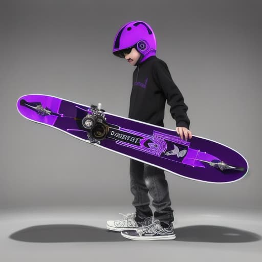  skateboard that turns into a gun purple & black jet fueled futuristic skateboard cyber skateboard