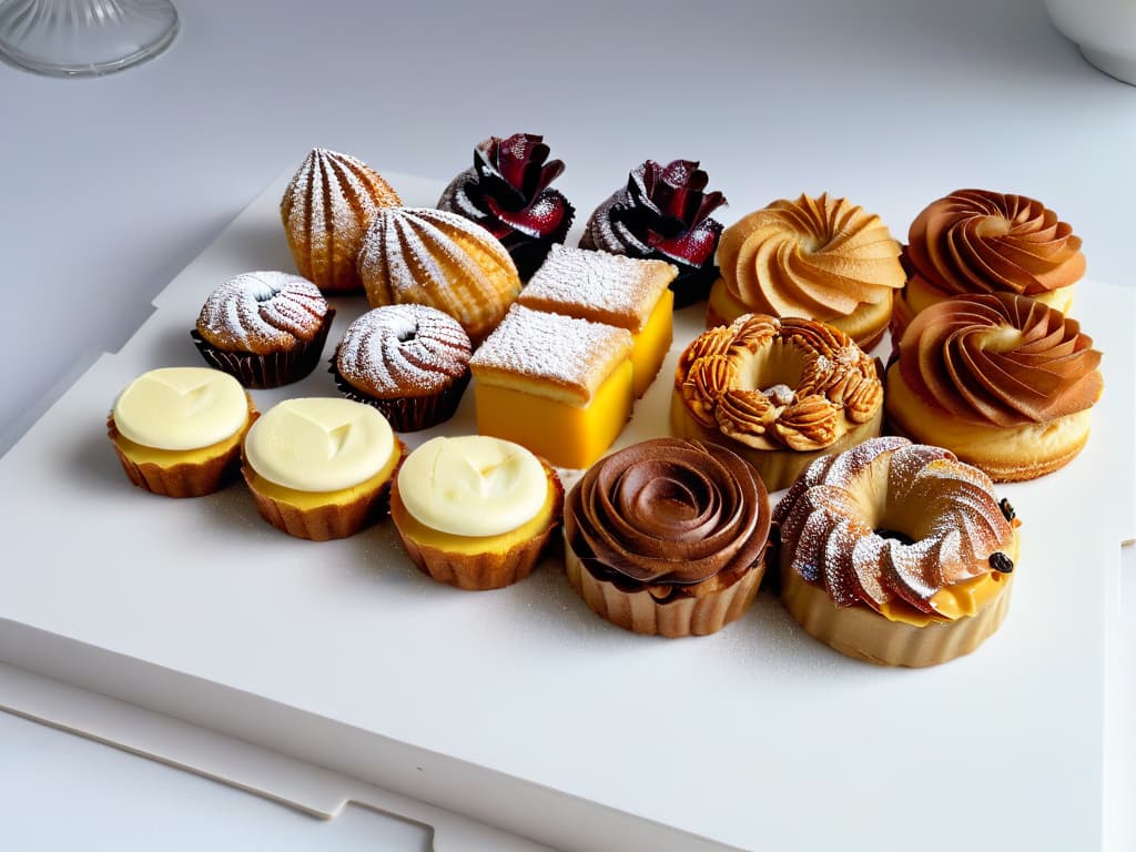  A closeup, ultradetailed image of a beautifully arranged assortment of sugarfree pastries and desserts made with nuts, featuring rich colors and intricate textures on a sleek, modern, white background. hyperrealistic, full body, detailed clothing, highly detailed, cinematic lighting, stunningly beautiful, intricate, sharp focus, f/1. 8, 85mm, (centered image composition), (professionally color graded), ((bright soft diffused light)), volumetric fog, trending on instagram, trending on tumblr, HDR 4K, 8K