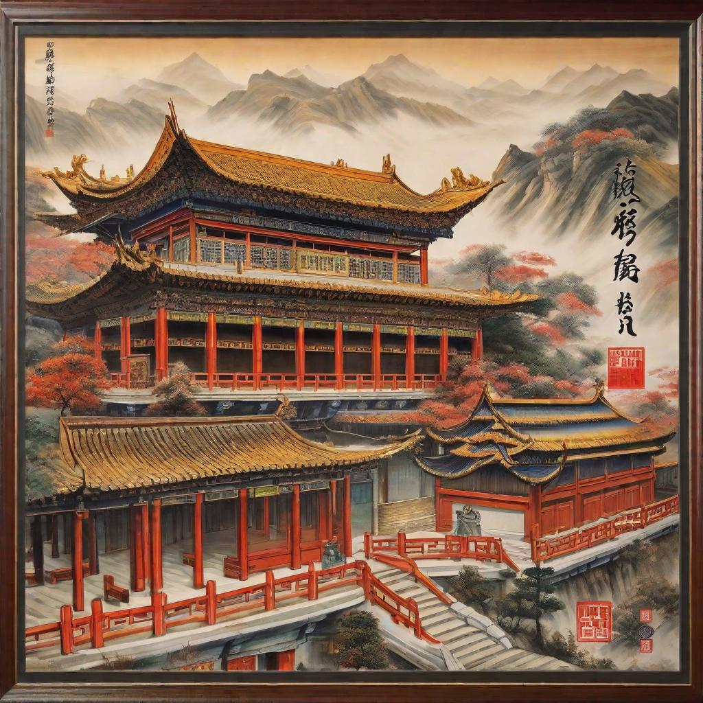  masterpiece, best quality,Building up the Consciousness of the Chinese Nation Community Handwritten Newspaper Painting