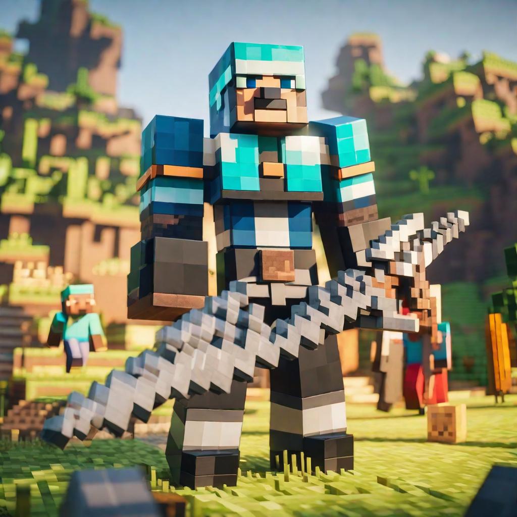  Minecraft hyperrealistic, full body, detailed clothing, highly detailed, cinematic lighting, stunningly beautiful, intricate, sharp focus, f/1. 8, 85mm, (centered image composition), (professionally color graded), ((bright soft diffused light)), volumetric fog, trending on instagram, trending on tumblr, HDR 4K, 8K