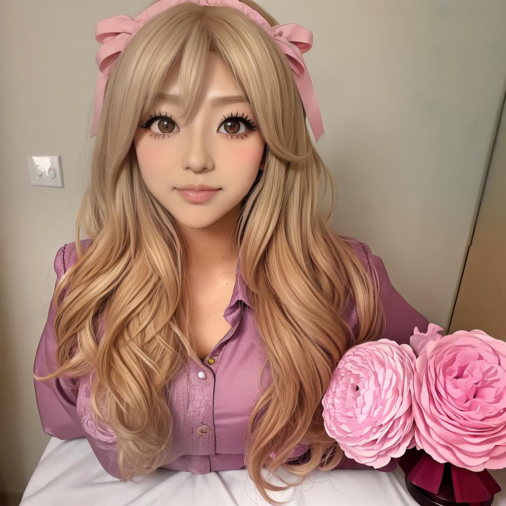  masterpiece, best quality, prefect face,,,gyaru,maid,color contact lenses,nose blush,medium hair,room,kantai collection, body, beauty,big bomb