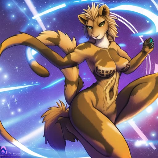  Andromeda digital art Lioness furry Sexy
