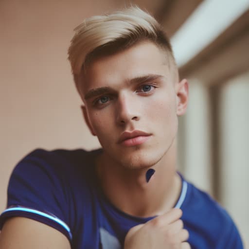 portrait+ style czech homosexual queer twink blonde very cute dude face