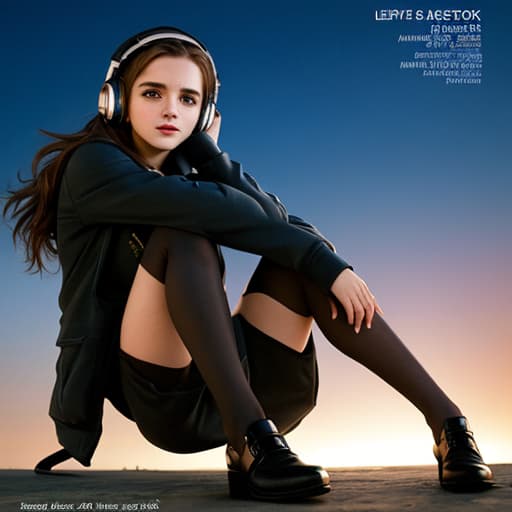  masterpiece, best quality, Model female, real photo taken by annie leibovitz and steve mccurry on stage with a camera in her right hand. professional lighting from the front at 8 5 mm lens f / 1 2 6 0 iso 100 color film stock portrait of emma watson as an astronaut wearing headphones looking forger magazine cover photograph full body shot high detail photorealistic dramatic studio light trending