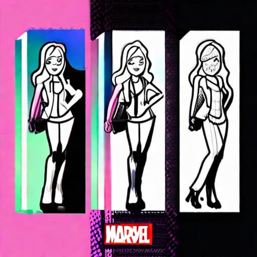  erica durance mixed with julia stiles as marvel gwen stacy drawn in the style of steven universe