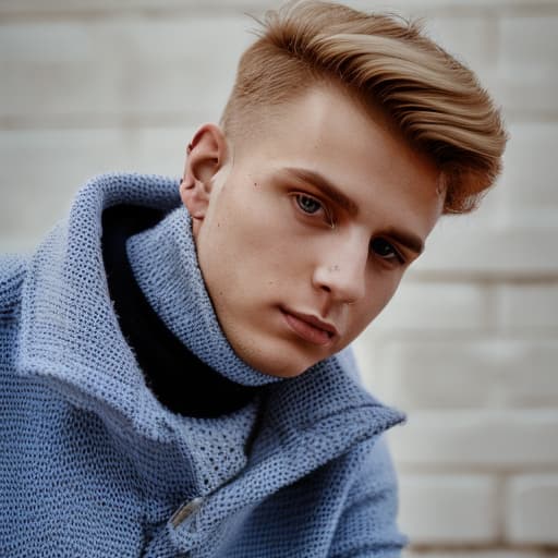 portrait+ style czech homosexual queer twink blonde very cute dude face