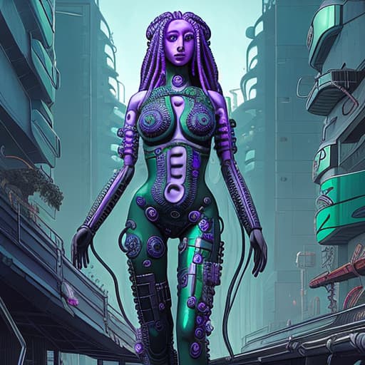  Medusa gorgona sci fi cyberpunk