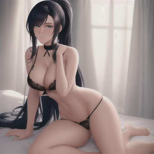  Male Latina, ((age 20-30)), with Black hair, Seductive, Hair Style: Pony Tail, Blue Eyes, Housemaid, In Bedroom, Wearing Lingerie, With Neck Choker, Tall ((adult)), , ((full body)), (((nsfw))), (((hdr, masterpiece, highest resolution, best quality, beautiful, raw image))), (((extremely detailed, rendered))), hyperrealistic, full body, detailed clothing, highly detailed, cinematic lighting, stunningly beautiful, intricate, sharp focus, f/1. 8, 85mm, (centered image composition), (professionally color graded), ((bright soft diffused light)), volumetric fog, trending on instagram, trending on tumblr, HDR 4K, 8K