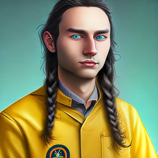 mdjrny-v4 style young Scientist caricature