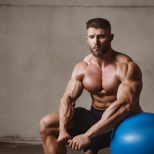 portrait+ style Russian queer fitness model brunette dilf hunk dude face