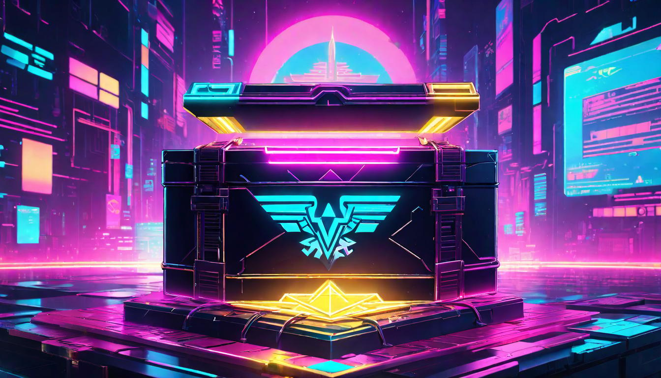  vaporwave,cyberpunk game style Luminous gift box, golden light, sacred wisdom symbolseon, dystopian, futuristic, digital, vibrant, detailed, high contrast, reminiscent of cyberpunk genre video games,retro aesthetic, cyberpunk, vibrant, neon colors, vintage 80s and 90s style, highly detailed