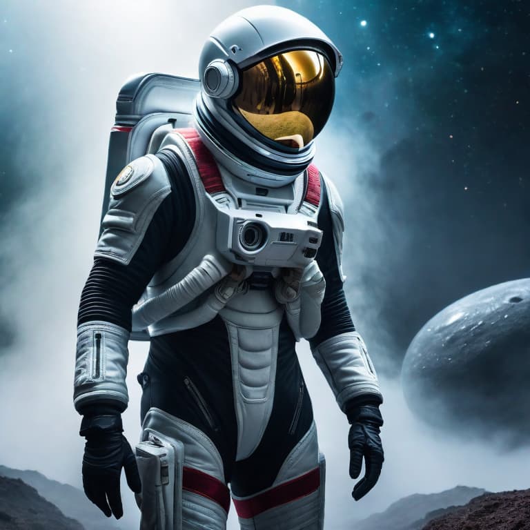  Space explorer encountering alien life forms hyperrealistic, full body, detailed clothing, highly detailed, cinematic lighting, stunningly beautiful, intricate, sharp focus, f/1. 8, 85mm, (centered image composition), (professionally color graded), ((bright soft diffused light)), volumetric fog, trending on instagram, trending on tumblr, HDR 4K, 8K
