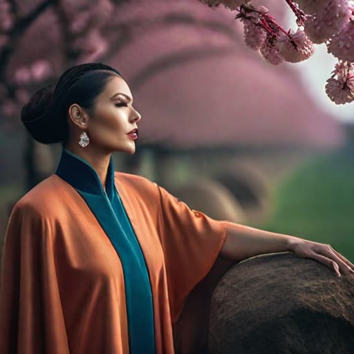  "Curious Rina anxiously inspecting a mystic stone, her eyes filled with intrigue and fingers gently caressing the stone's surface, against the backdrop of a gently rustling apple tree, petals of surrounding flowers slightly trembling in the spring breeze.", best quality, very detailed, high resolution, sharp, sharp image, extremely detailed, 4k, 8k hyperrealistic, full body, detailed clothing, highly detailed, cinematic lighting, stunningly beautiful, intricate, sharp focus, f/1. 8, 85mm, (centered image composition), (professionally color graded), ((bright soft diffused light)), volumetric fog, trending on instagram, trending on tumblr, HDR 4K, 8K