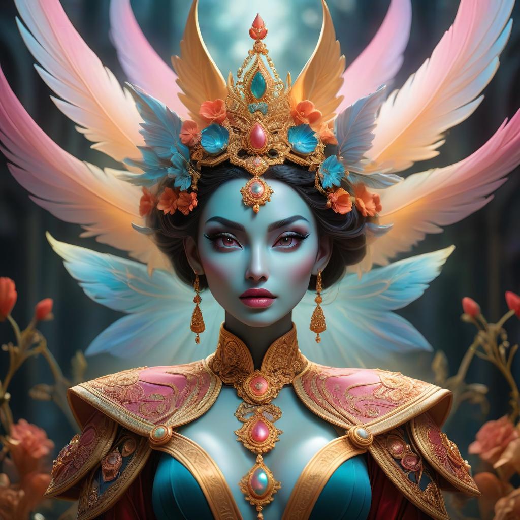  ethereal fantasy concept art of Festive symmetry on March 8th. . magnificent, celestial, ethereal, painterly, epic, majestic, magical, fantasy art, cover art, dreamy hyperrealistic, full body, detailed clothing, highly detailed, cinematic lighting, stunningly beautiful, intricate, sharp focus, f/1. 8, 85mm, (centered image composition), (professionally color graded), ((bright soft diffused light)), volumetric fog, trending on instagram, trending on tumblr, HDR 4K, 8K