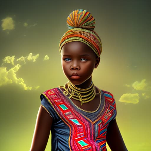 mdjrny-v4 style an African girl child walking