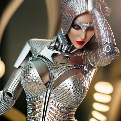  robot disquise woman hyperrealistic, full body, detailed clothing, highly detailed, cinematic lighting, stunningly beautiful, intricate, sharp focus, f/1. 8, 85mm, (centered image composition), (professionally color graded), ((bright soft diffused light)), volumetric fog, trending on instagram, trending on tumblr, HDR 4K, 8K