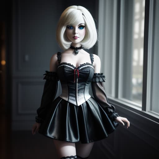  full body, a doll of Nightmare Before Christmas Sally Finkelstein as Tiffany Valentine from the bride of chucky, realistically detailed background, artistically drawn body, artistically drawn clothing, unreal engine, ultra detailed, hyper focus, high rez, masterpiece, horror theme, tim burton art style, full body, , intricate details, photorealistic,hyperrealistic, high quality, highly detailed, cinematic lighting, intricate, sharp focus, f/1. 8, 85mm, (centered image composition), (professionally color graded), ((bright soft diffused light)), volumetric fog, trending on instagram, HDR 4K, 8K