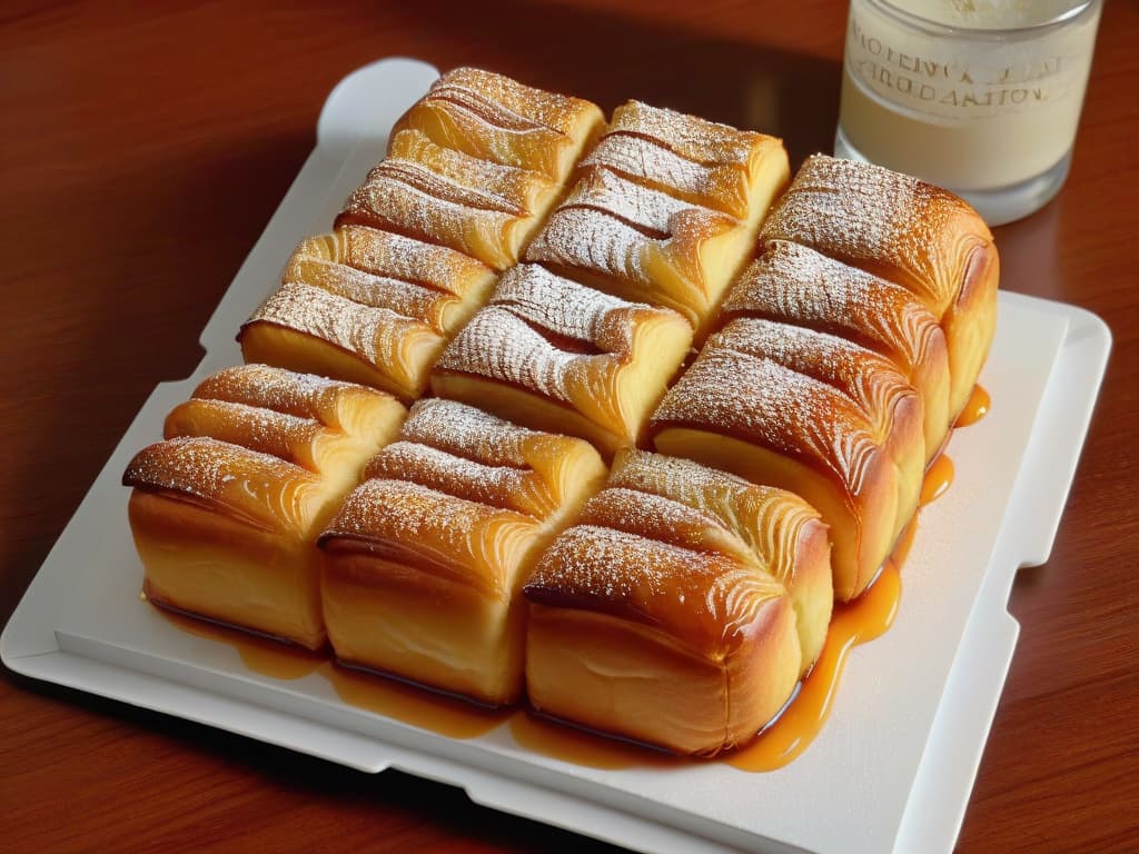  An ultradetailed, closeup image of golden, freshly fried koeksisters glistening with a light syrup, showcasing the intricate braided texture and capturing the essence of this beloved South African sweet treat. The image is shot from a slightly elevated angle, highlighting the layers of dough and syrup, with each braid perfectly defined and inviting the viewer to reach out and taste the sugary delight. hyperrealistic, full body, detailed clothing, highly detailed, cinematic lighting, stunningly beautiful, intricate, sharp focus, f/1. 8, 85mm, (centered image composition), (professionally color graded), ((bright soft diffused light)), volumetric fog, trending on instagram, trending on tumblr, HDR 4K, 8K