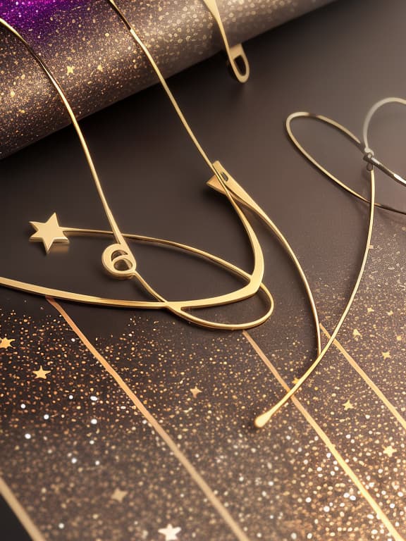  Musical notes and sparkling stars and gems wallpaper