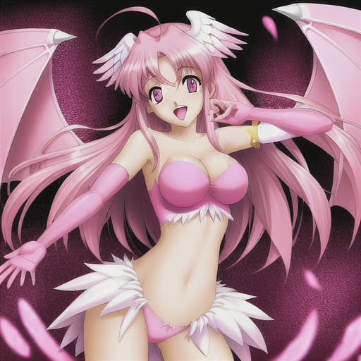  Pink dragon with 6 wings