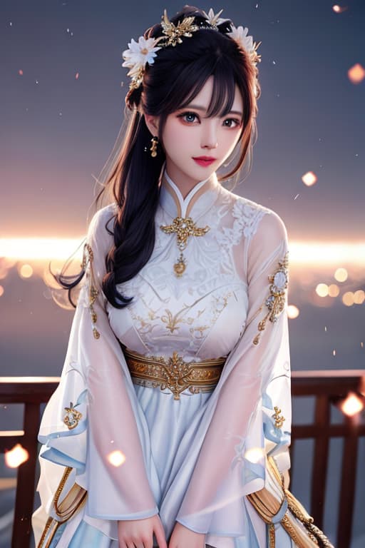  創建唐朝公主25歲影像 hyperrealistic, full body, detailed clothing, highly detailed, cinematic lighting, stunningly beautiful, intricate, sharp focus, f/1. 8, 85mm, (centered image composition), (professionally color graded), ((bright soft diffused light)), volumetric fog, trending on instagram, trending on tumblr, HDR 4K, 8K