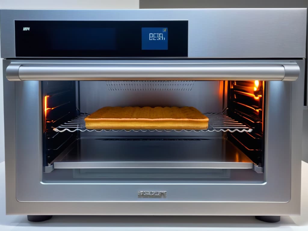  A closeup, ultradetailed image of a stateoftheart convection oven designed specifically for baking, showcasing its sleek stainless steel exterior, digital touch screen controls, and interior LED lighting illuminating a perfectly risen soufflé. hyperrealistic, full body, detailed clothing, highly detailed, cinematic lighting, stunningly beautiful, intricate, sharp focus, f/1. 8, 85mm, (centered image composition), (professionally color graded), ((bright soft diffused light)), volumetric fog, trending on instagram, trending on tumblr, HDR 4K, 8K