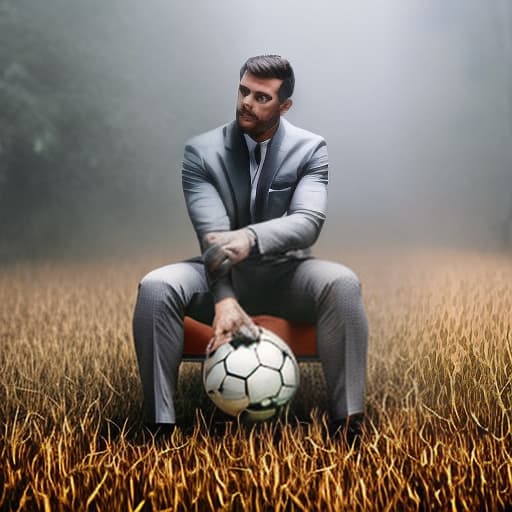 lnkdn photography Football hyperrealistic, full body, detailed clothing, highly detailed, cinematic lighting, stunningly beautiful, intricate, sharp focus, f/1. 8, 85mm, (centered image composition), (professionally color graded), ((bright soft diffused light)), volumetric fog, trending on instagram, trending on tumblr, HDR 4K, 8K