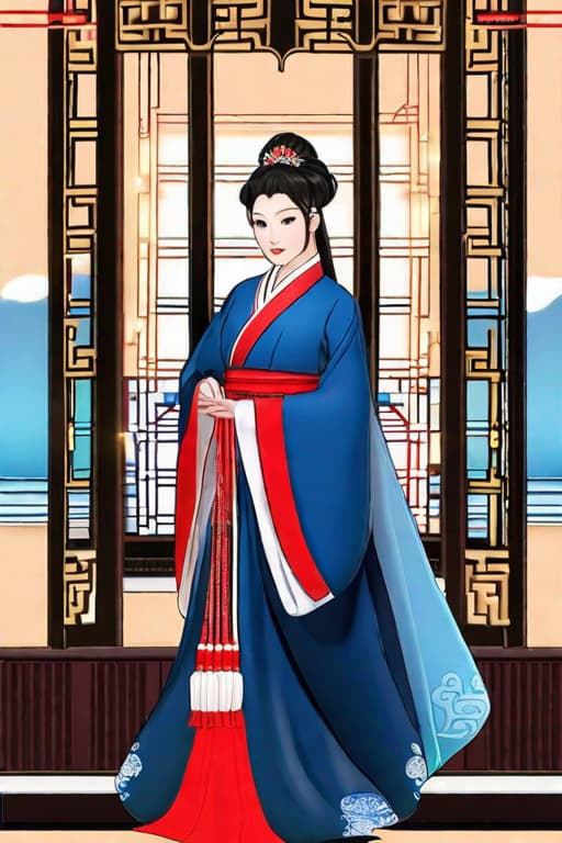  gufeng,bare shoulders,best quality,masterpiece,ultra high res,A beautiful with a Chinese face,solo,elegantly standing on the attic of an ancient Chinese building,looking diagonally at the streets,(medium s:1.1),age,Glossy hair,shiny hair,Hair fs,(full body), on,(:0.7),hanfu,tang style outfits,<lora:mix4:0.7>,<lora:more details:0.8>,<lora:koreanDollLikeness v15:0.5>, hyperrealistic, full body, detailed clothing, highly detailed, cinematic lighting, stunningly beautiful, intricate, sharp focus, f/1. 8, 85mm, (centered image composition), (professionally color graded), ((bright soft diffused light)), volumetric fog, trending on instagram, trending on tumblr, HDR 4K, 8K