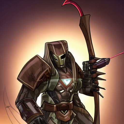  nature warforged nature background warforged his body fully is a tree body robot behind him it's a large satchel bag long bow with arrow ranger groom stalker