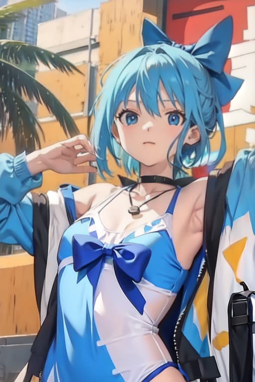  Cirno, one piece swimsuit