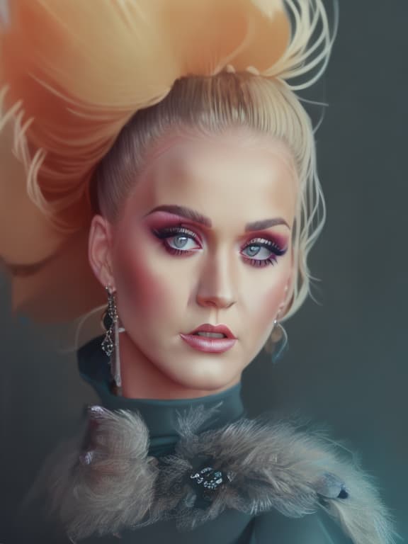 portrait+ style this image but with Katy Perry face